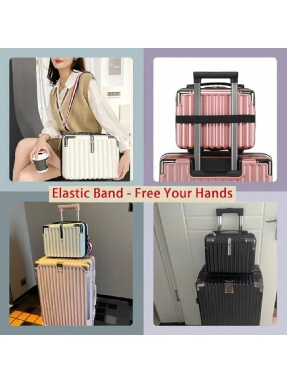 Portable Mini Hard Shell Makeup Case - Stress-Resistant Travel Organizer with
